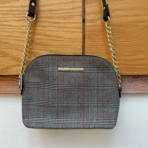 Steve Madden Crossbody bag purse gray silver gold hardware